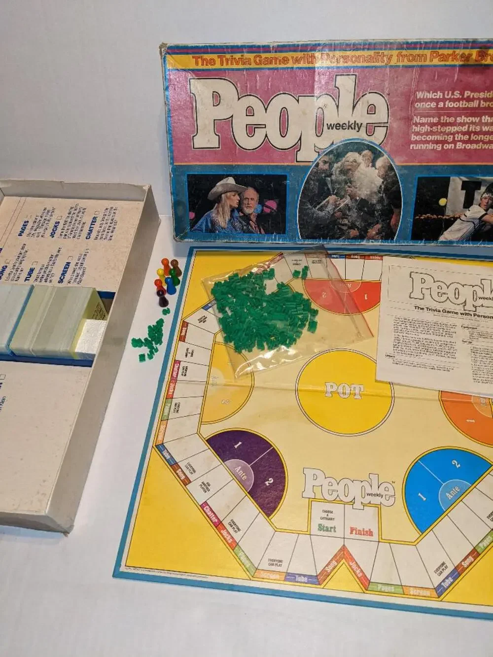 Vintage 1984 People Weekly Board Game Complete PB Family Trivia